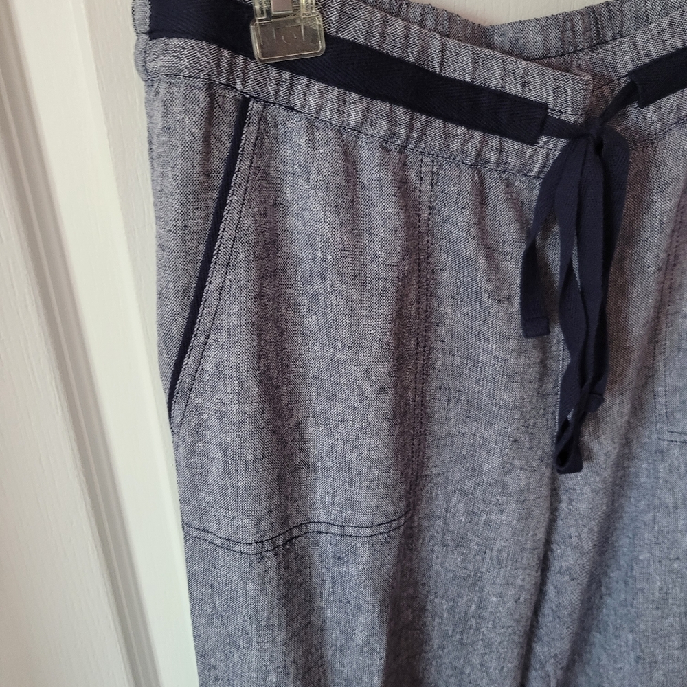 Caslon Women's  Casual Pants Size Medium Blue White - Picture 4 of 5